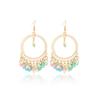 Bohemian Geometric Tassel Earrings: Handmade Ethnic Style with Woven Seed Beads