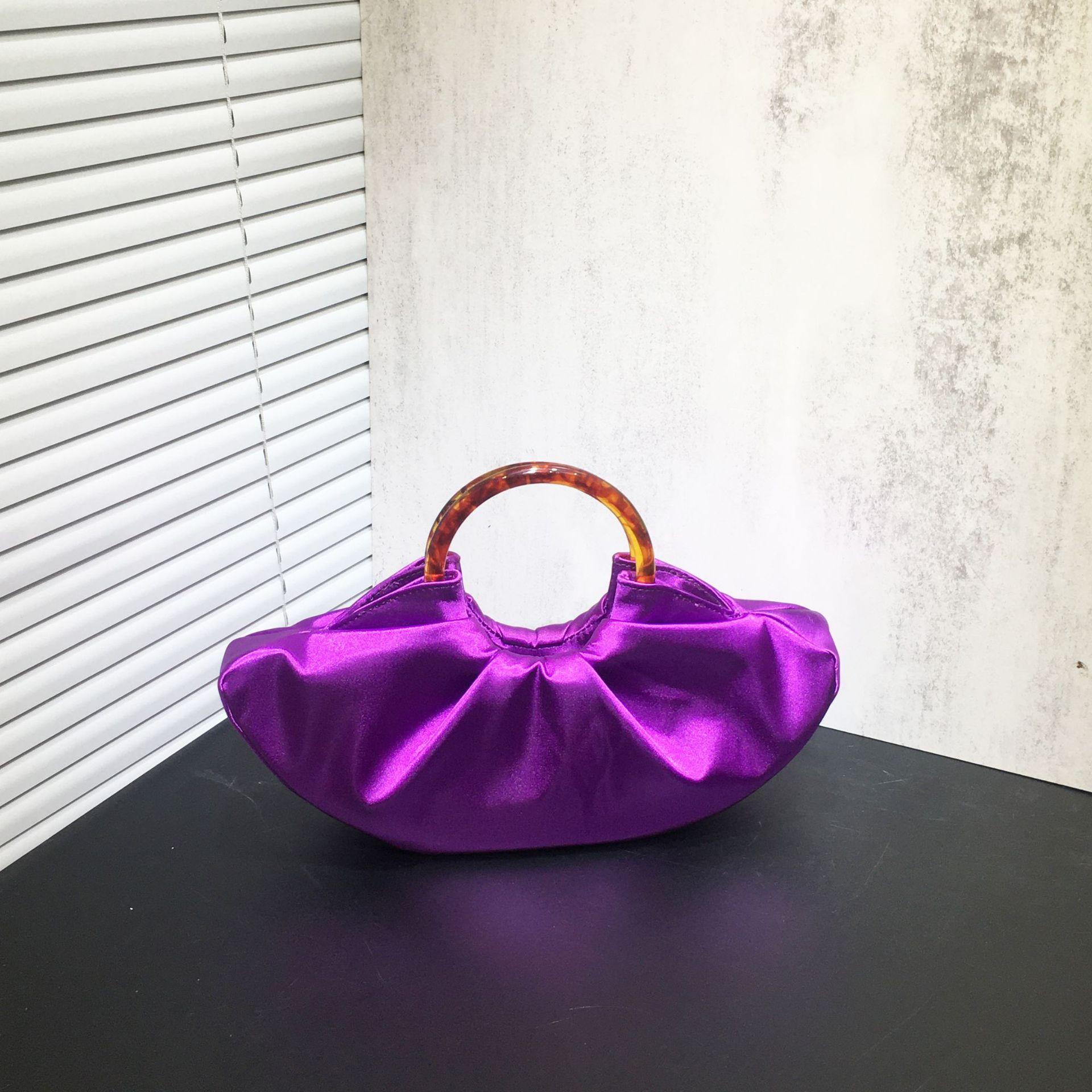 Luxury Satin Dinner Bag Designer Pleated
