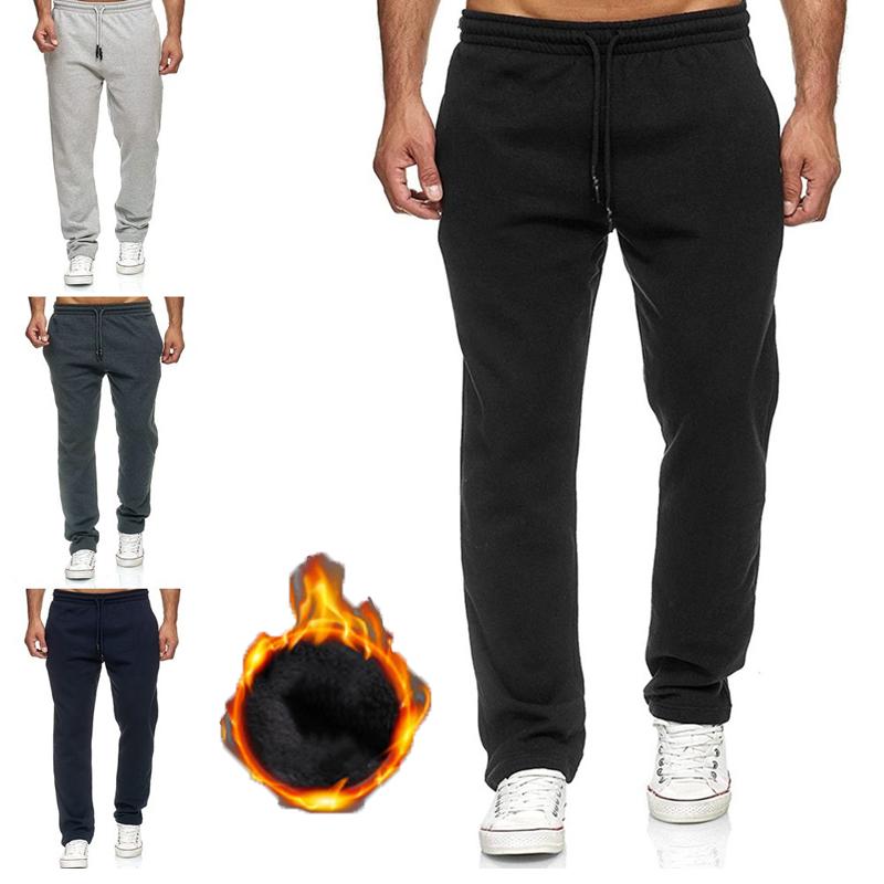 

2023 Осенние новые модные мужские однотонные плюс бархатные повседневные спортивные брюки