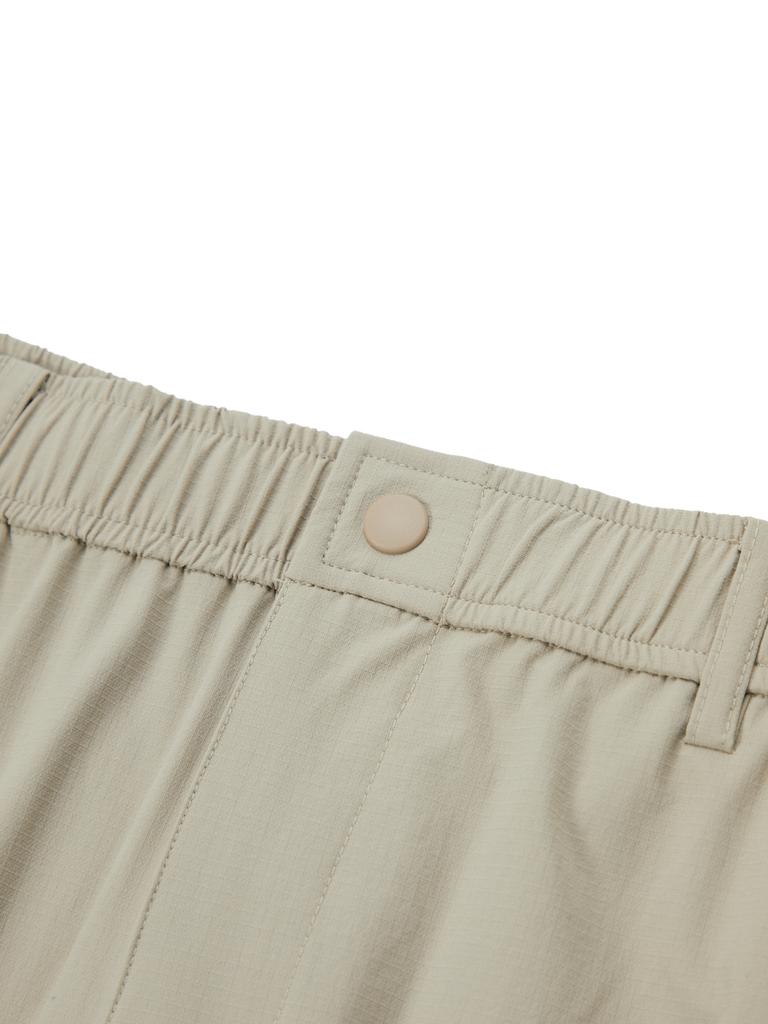 Jeimiweseuteu Stretch Wide Cargo Ripstop Pants (Beige)