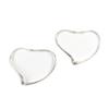 Great TIFFANY&Co. Pierce Open Heart Hoop Pierce Silver 925 Women Used