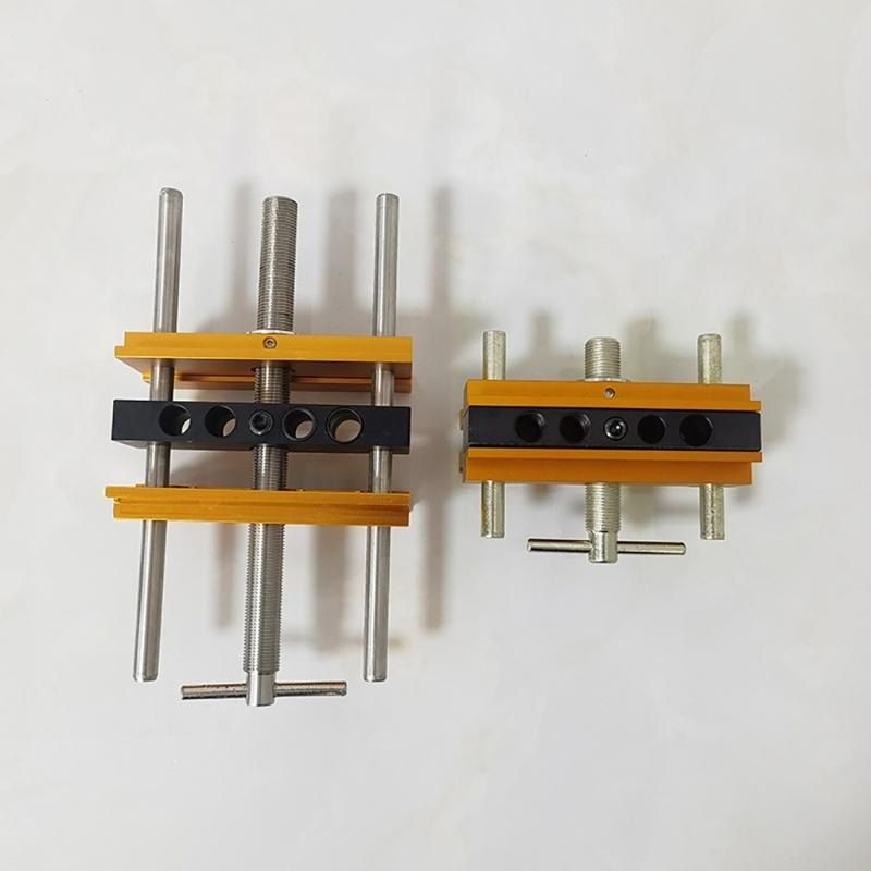 Kits de Gabarits de Tourillons Auto-Centrants Kits de Gabarits de Tourillons à Largeur Réglable pour Ensemble de Jointure de Trous Droits 6 Douilles 3 Tailles de Forets