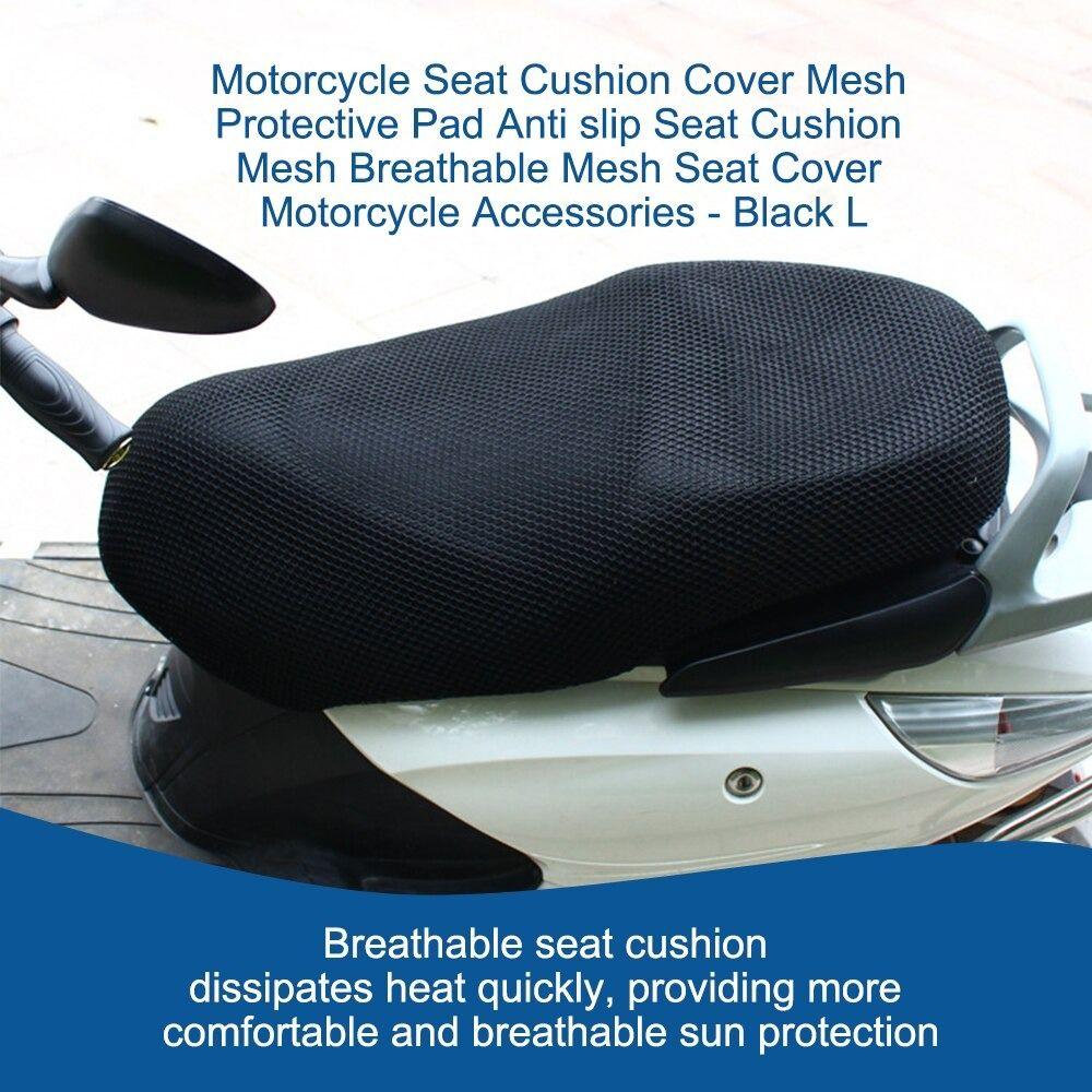 Universal Motorcycle Seat Cover Breathable Seat Cushion Pad Honeycomb Design Heat Insulation Seat Cover Motorcycle Accessory