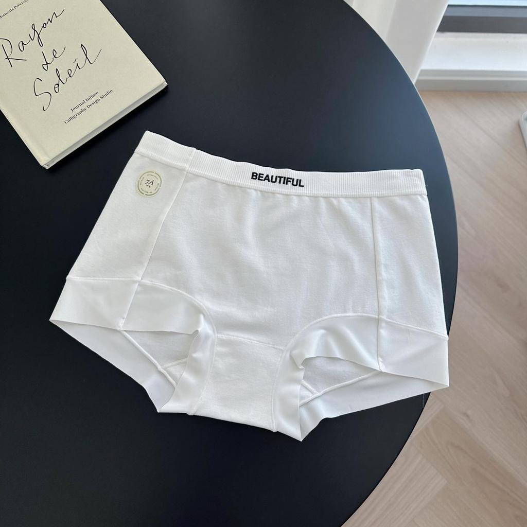 6200 All-Cotton 7A Antibacterial Women's Mid-Waist Boxer Briefs 2-in-1 Safety Pants