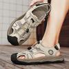 Fashion 2025 New Vintage Men's Sport Sandals Summer Outdoors Hiking Mesh Shoes Breathable Fashion Casual Sneakers Soft Bottom Male Flats