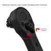 Iron Drill Chuck Wrench, Interchangeable Head Key, Quick Ratchet with 3 Gears, Forward and Reverse Rotation, Anti-Slip Handle for Easy Operation