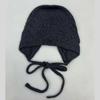 Autumn and winter twist knitted pullover hat literary post-split strap retro crochet wool hat warm rabbit fur blend hat