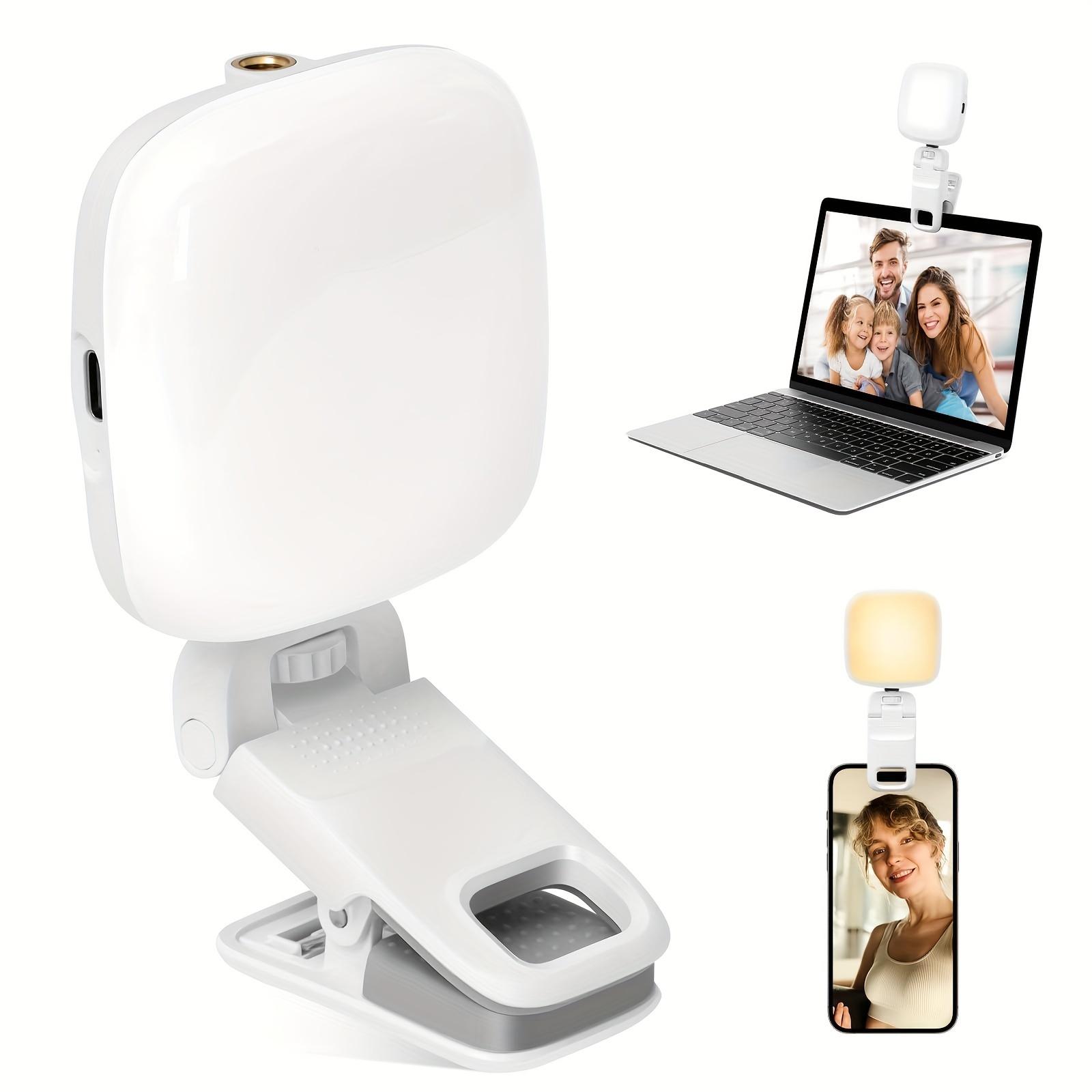 

3-цветный портативный светодиодный ночник заполняющий свет USB перезаряжаемый светодиодный портативный гибкий легкий зажим ночник для камеры телефона селфи белый