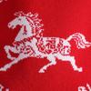 Unisex Festive Red Year of the Horse Round Neck Sweater - Chinese Zodiac Base Layer Knitwear