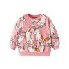 Girls Long Sleeve Pullover Sweatshirt Soft Cotton Blend Kids Crewneck Top Casual Wear for Toddlers and Children