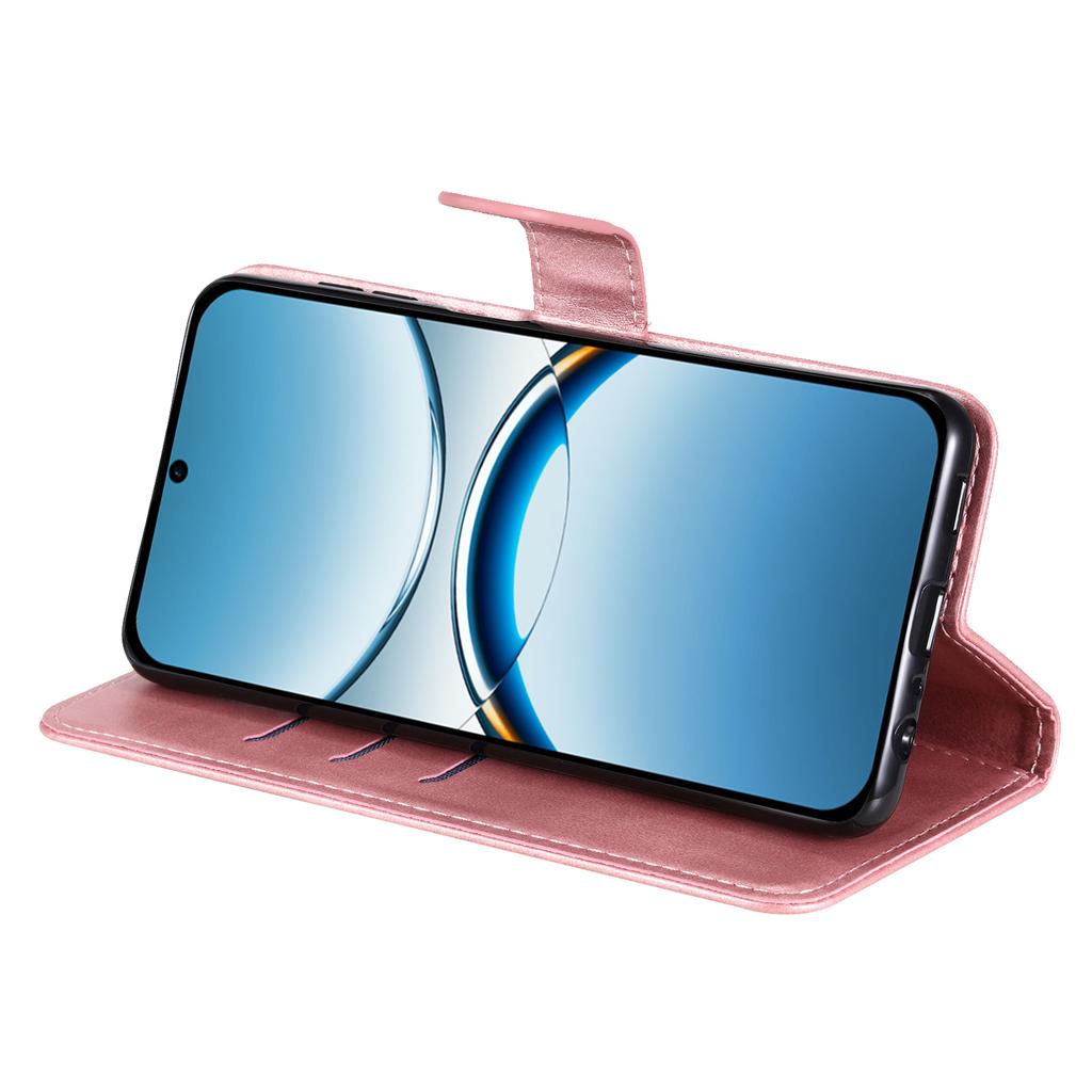 Für Oppo Find X8 5G Hülle Reißverschluss-Geldbörse Kalbslederstruktur PU-Leder Handyhülle