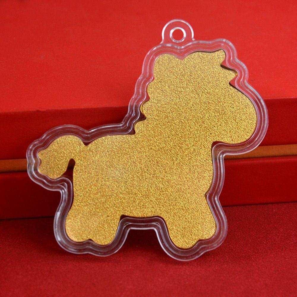 Creative Golden Horse Accessories Year of Horse Mascot Dolls Gold Pony Keychain Accessories Cute Chinese Style