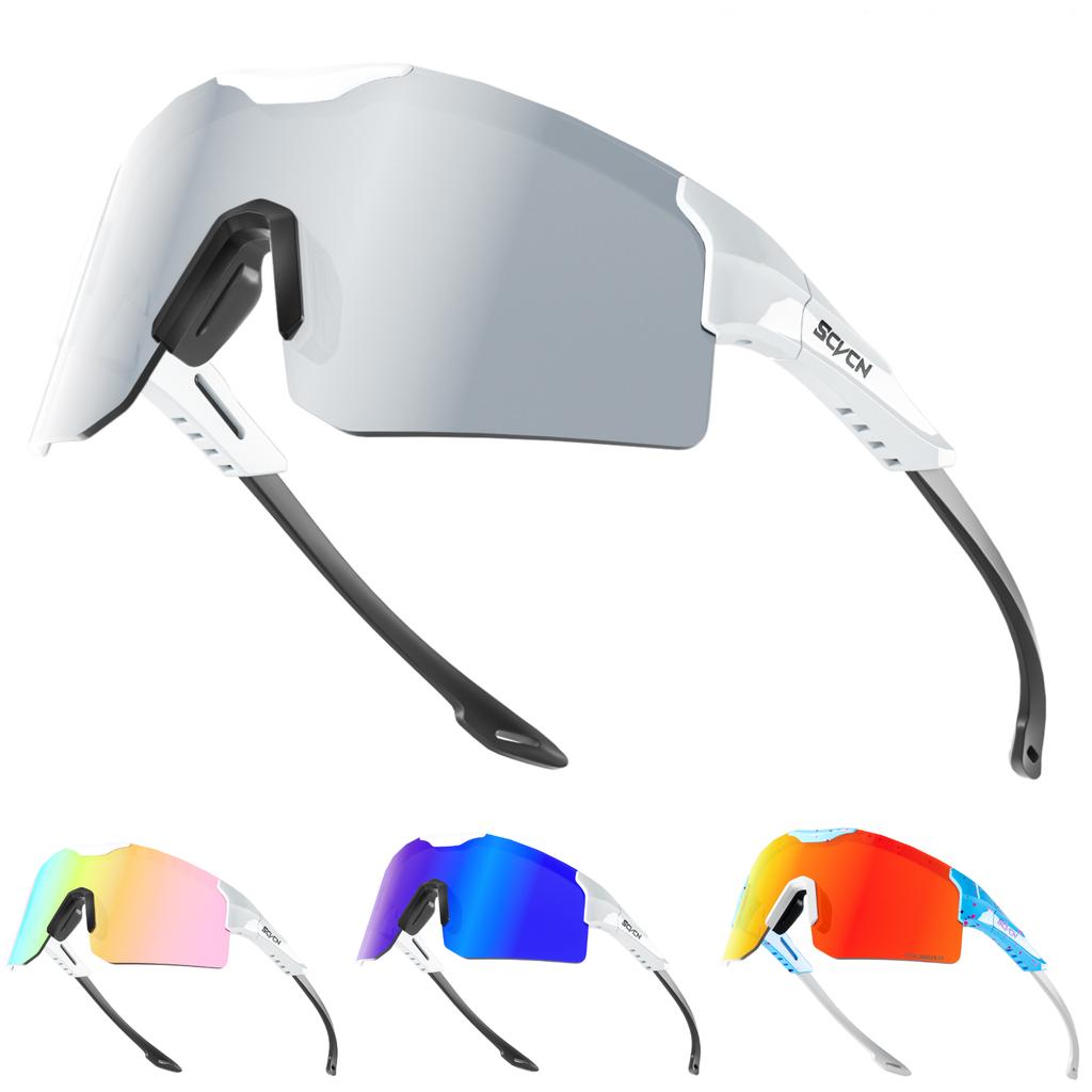 SCVCN Occhiali da Sole Polarizzati per Escursionismo Occhiali da Ciclismo per Uomo Sport MTB Occhiali da Montagna Donna Bicicletta Bici da Strada Protezione