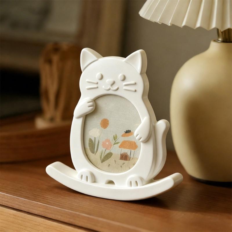 Flexible Silicone Craft Mold for Picture Frames With Rocking Base Desktop Ornament Mould Jewelry Tool
