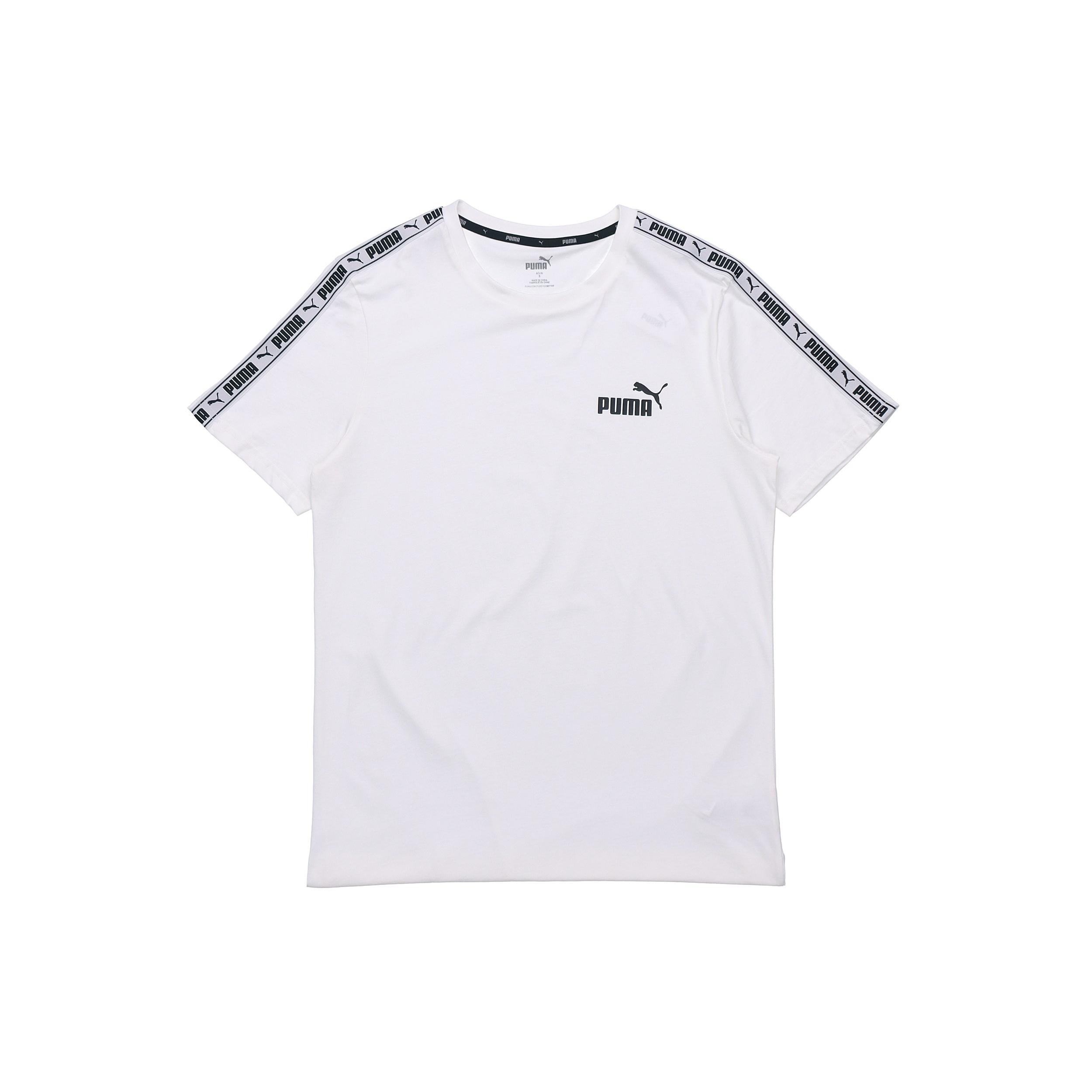 PUMA Taping Logo T-Shirt White Men s 532557-02 XL