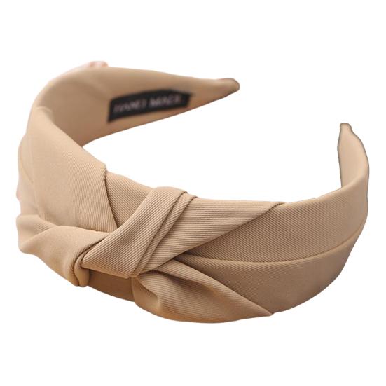 Women Headband Twist Knotted Design Anti-Slip Design Comfortable Fit Wide-Brimmed Hair Hoop Hair Accessory света кофе