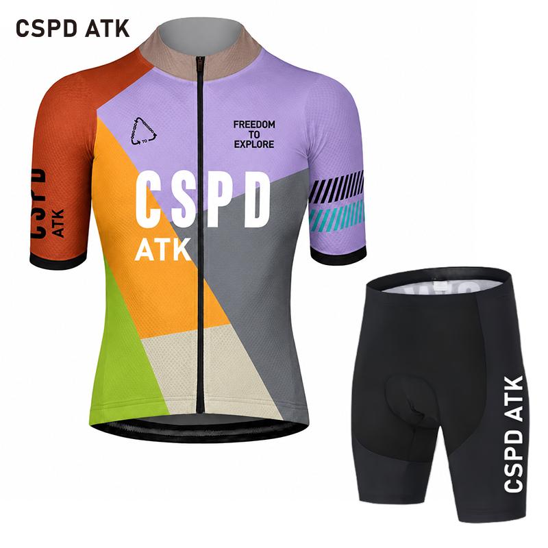 Men's Cycling Clothing Summer New Cycling Set Moisture Absorbing Quick Drying Cycling Jersey High Elasticity Bib Shorts