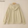 ZANZEA Women Hoodies Casual Loose Long Sleeve Pullover Sweatshirts