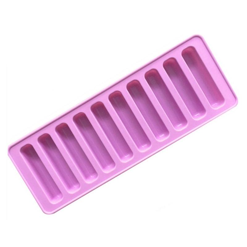 

Cylinders Ice Tray Easily Release Stick Shape Ice Molds 10-Cavity Silicones Ice Making Tool Molds NonStick 1 рожевий