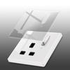 White LED Indicator Light Switch Panel Glass Piano Key Self-reset Wall Switch socket,UK FR EU Universal USB Electrical Outlet
