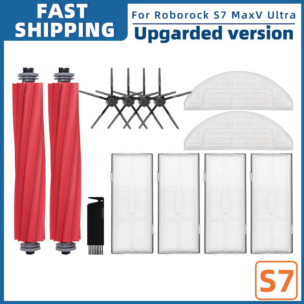Compatible For ( Roborock S7 Max V Ultra, S7 Max V Plus, S7 Pro Ultra, G10S Pro ) Roller Side Brush Filter Mop Dust Bag Part