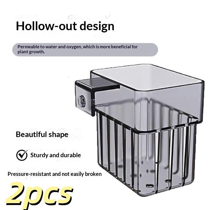 2Pcs Hydroponic Planting Basket For Fish Tank Aquarium Water Grass Cup Multiple Plant Landscape Bubbles Fish Bubbles Eco-Friendl