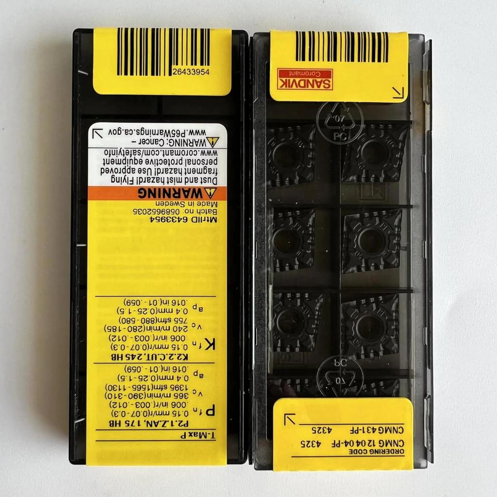 Original Sandvik / CNMG120404-PF 4325  / CNC Lathe Carbide Blade 10 PCS