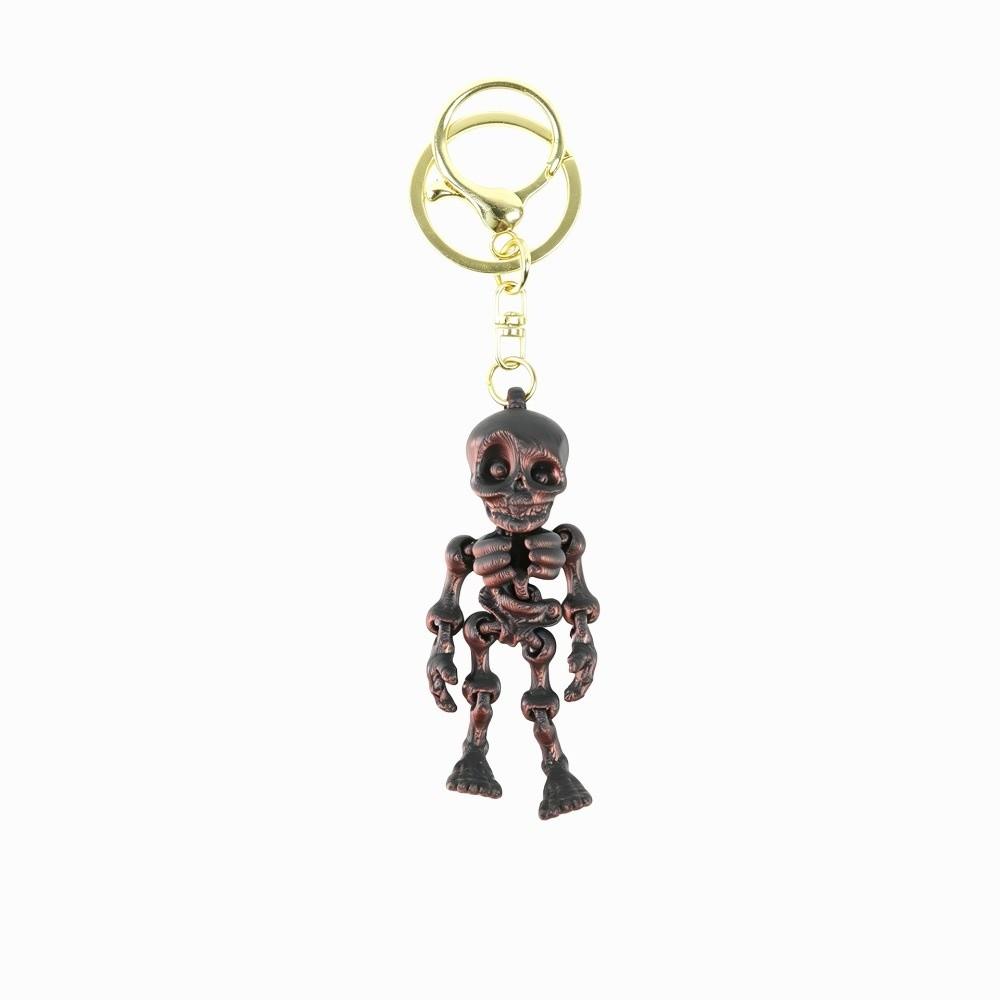 Articulated Joints Articulated Skeleton Key Ring 3D Printing Skull Bag Pendant  Car Keys