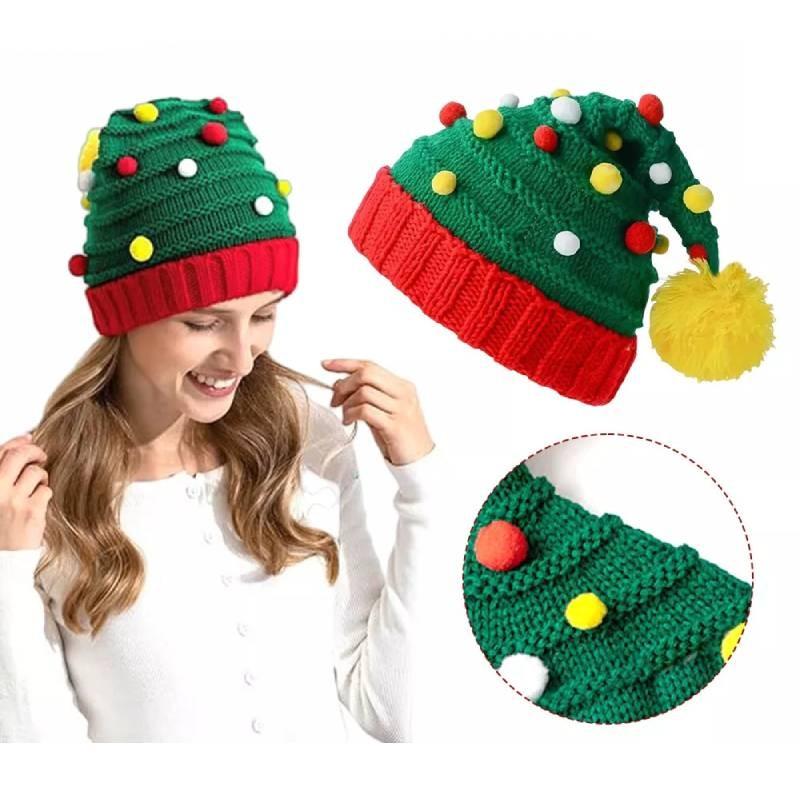 Winter Tree Christmas Beanie Knitteds Fashion Fabric Extra Warm Hatsupplies