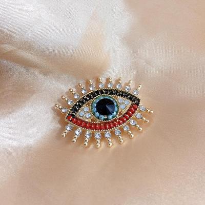 Beliebte Europäische & Amerikanische Strass-Augenbrosche - Tropfenöl-Design, Grenzüberschreitendes Modeaccessoire