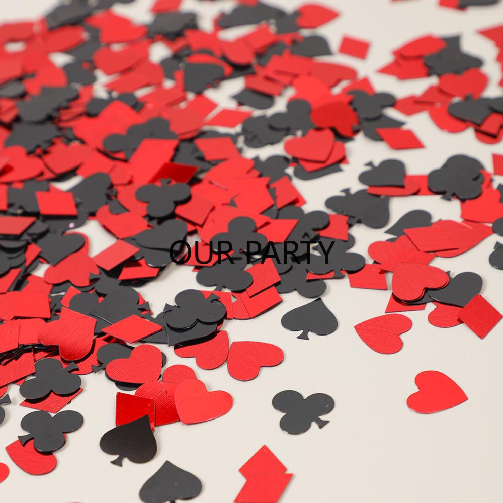 

30g/bag Casino Las Vegas Poker Sequin Confetti Game Night Theme Table Scatter for Adults Boy Birthday Wedding Party Decoration