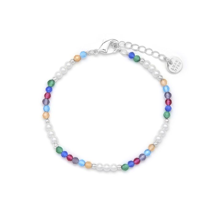Bracelet - LUXENTER - Sury - Cristal multicolore - Finition rhodium - Alliage acier 16+3 cm