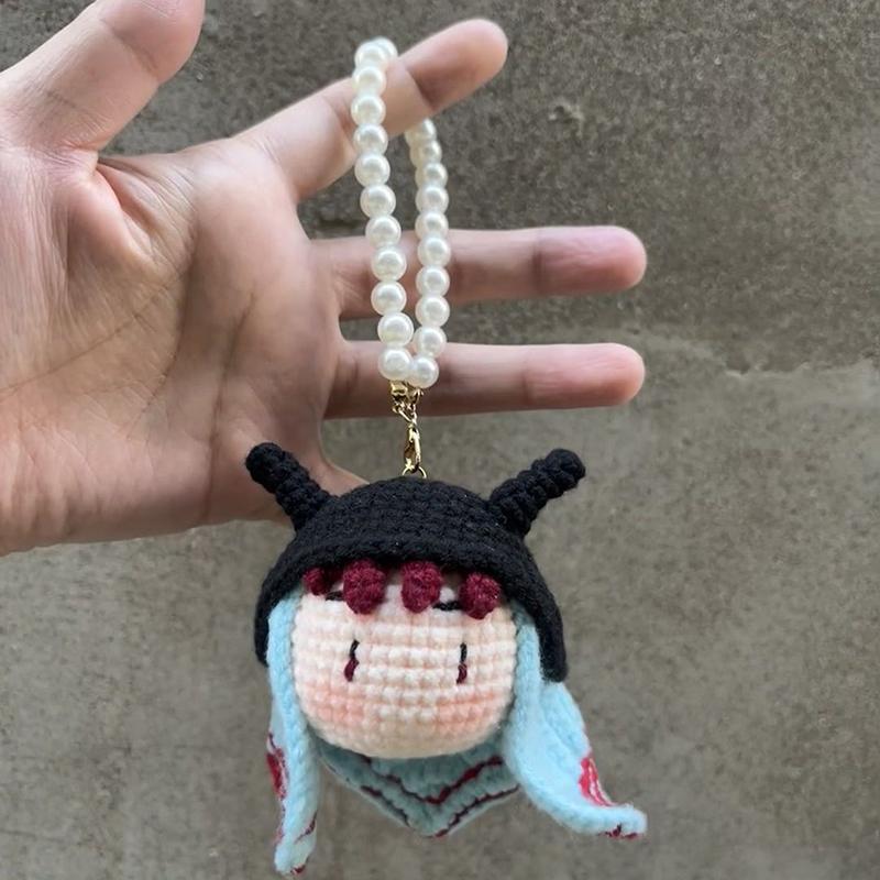 1 Set Croissant Hat Hands-On Gift Ornament G-Dragon Makes A Strong Return To Pink With Crochet Diy Material Bag Pendant Keychain