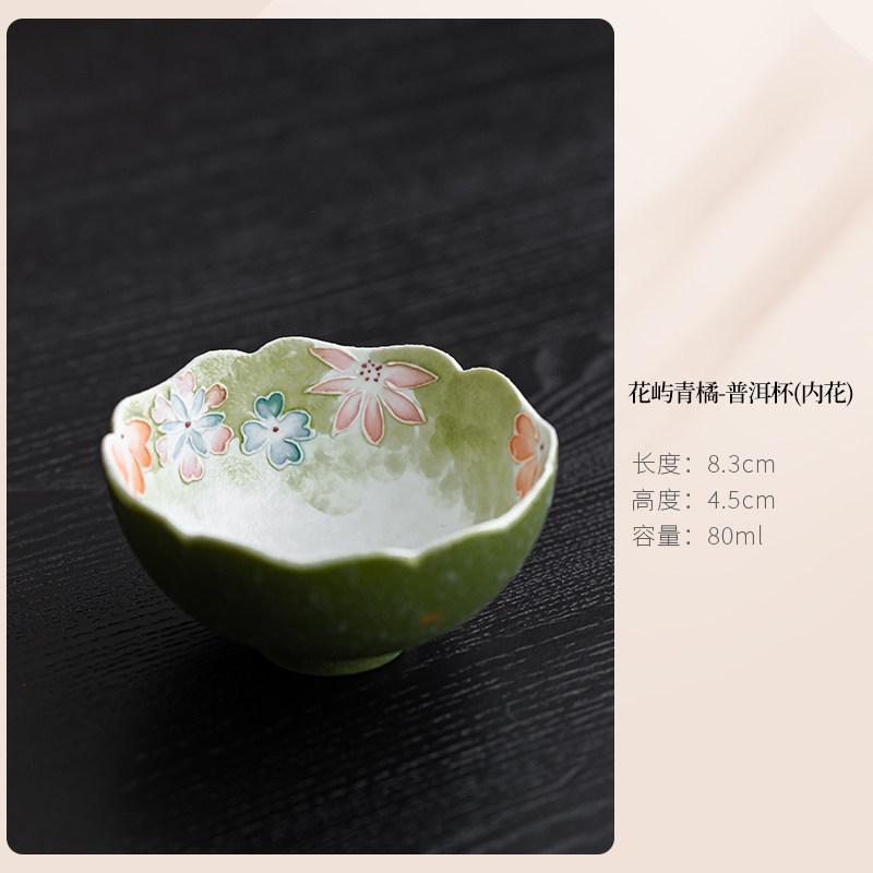 

80ml Hand-painted Flower Teacup Boutique Tea Bowl Cup For Tea Tea-tasting Fragrance Cup Jianzhan Master Cups For Tea Ornaments As Your Choose