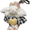 Golden Pendant Plush Doll Keychain: Long-Eared Rabbit In Princess Dress - Valentine's Day Gift