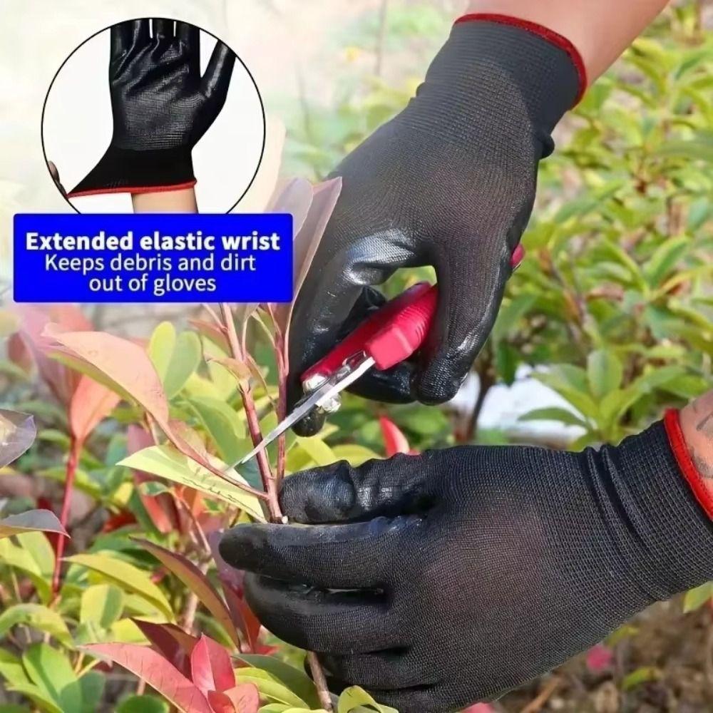 Palm Coated PU Gloves Nylon Repair Special Gloves Worker Supplies Safety Work Gloves Garden