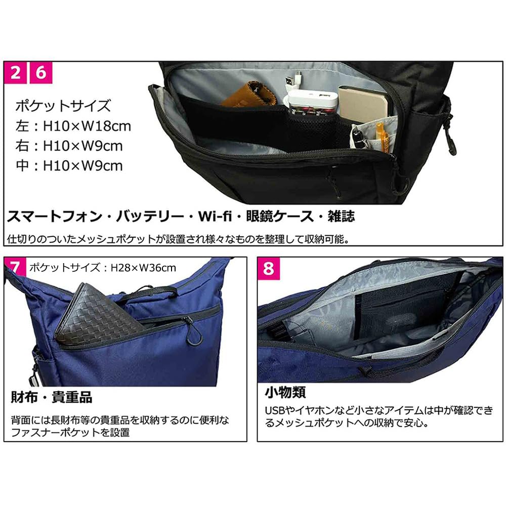 STARTTS New Style Carry Bag, 3-Way Briefcase, Lightweight, Water-Repellent, Durable, Multi-Functional, 15L, NS-04BK, Black