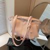 Minimalist Pu Bag For Women With Zipper Closure And Inner Pouch For Daily