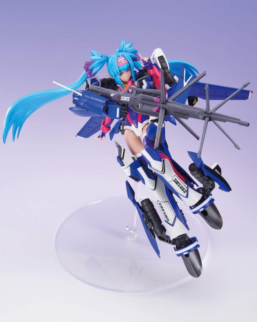 AOSHIMA VFG Macross Frontier Super Messiah Clan Clan Height 155mm plastic model VF-25G approx. Color-coded MC-07