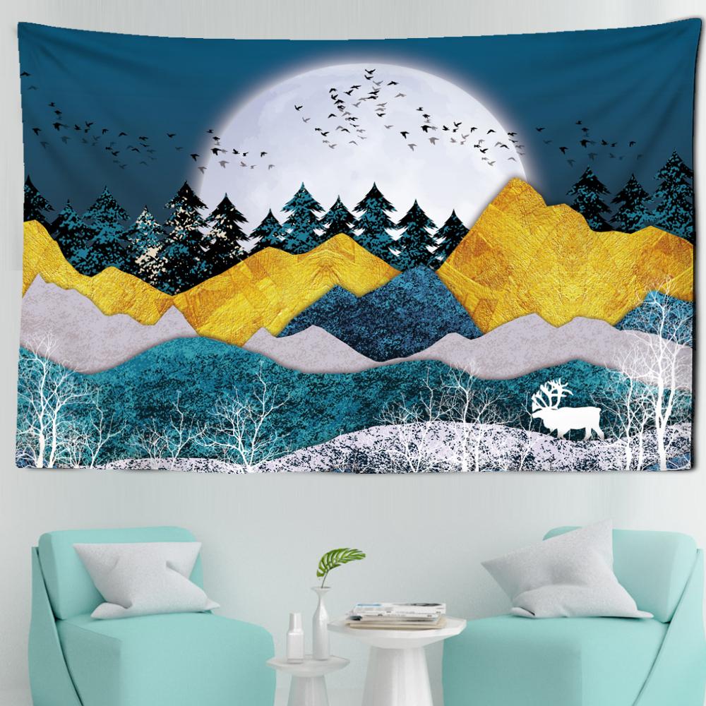 Палевый гобелен с иллюстрацией — фото 7