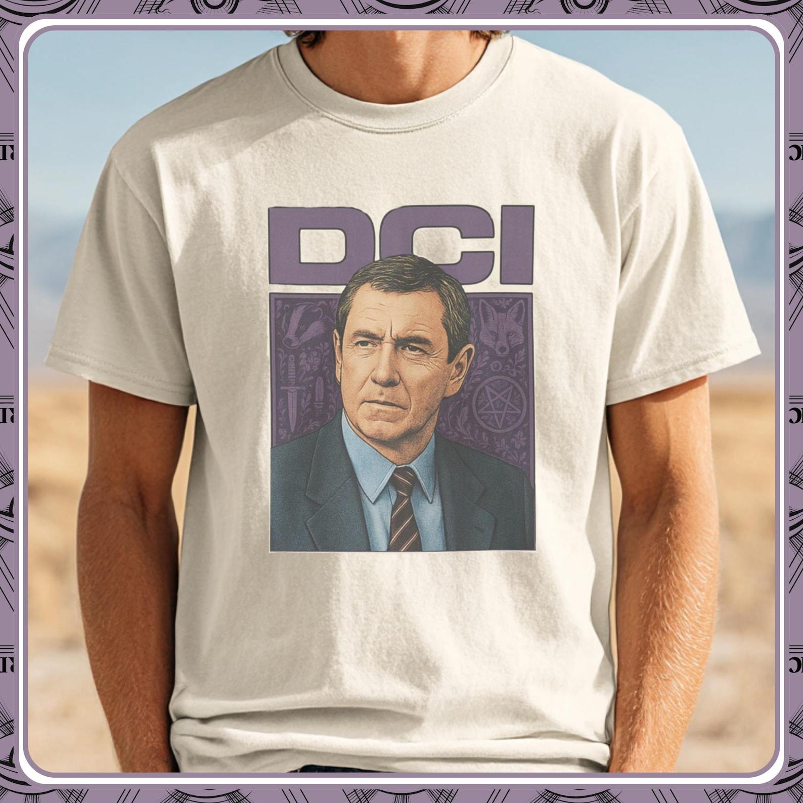 Midsomer Murders T-Shirt DCI Barnaby Shirt Badger Tee for Fans of Crime TV British Tele Murder Mystery 90s Style John Nettles Pagan M