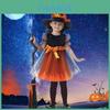Adorable Kids Halloween Witch Costume With Lace And Spandex For Dress-up Fun