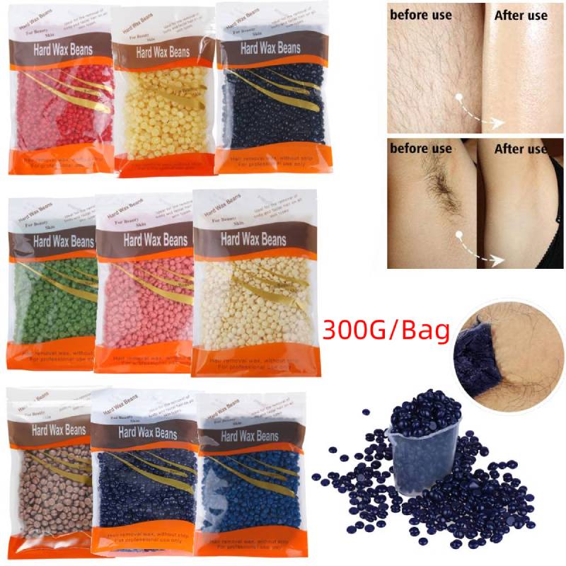 Buy 300g/Bag Pearl Hard Wax Beans Hot Film Wax Bead Hair Removal Wax
