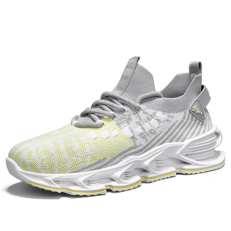 

Outdoor men s shoes summer casual new breathable sports shoes men s fly-woven mesh lightweight student running shoes 44 серый