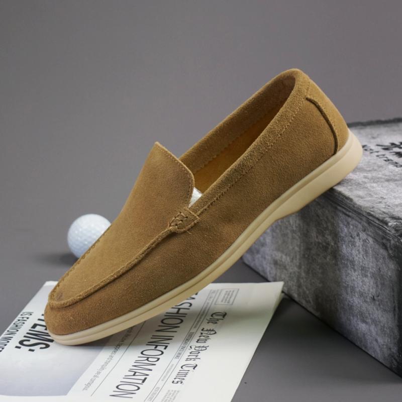 

Fashion Classic Brand Men s Suede Leather Shoes Soft Soles Comfortable Loafers for Daily Commuting and Men s Driving Work Shoes 48 хаки