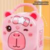 Capybara Piggy Bank, Cute & Lockable Metal Storage Box For Kids & Students, Cute Animal Desktop Ornament Decoration