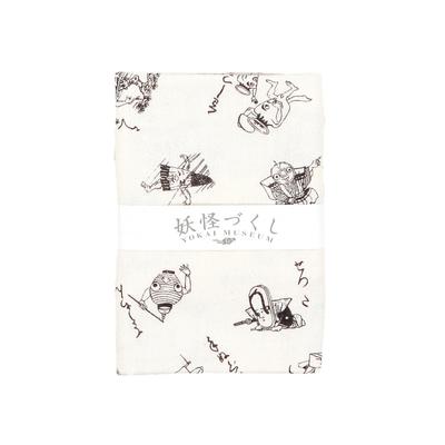 Yamamotojin Yokai Sugoroku Double Gauze Tenugui 32 X 89 Cm Cotton Made In Japan