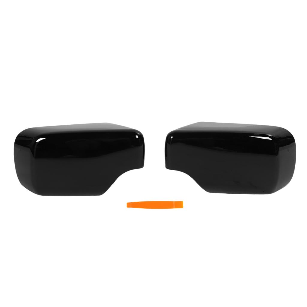 Glossy Black Mirror Cover Caps Protective ABS Left Right Side Door Rearview Mirror Covers Replacement for 3 Series E46