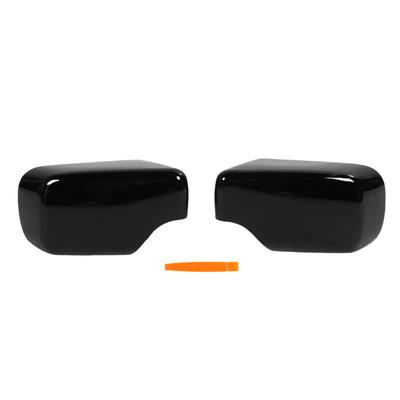 Caches de rétroviseur noir brillant protecteurs en ABS côté gauche droit de porte rétroviseur couvercles de remplacement pour Série 3 E46