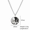 Lemegeton Greek mythical amulet pendant necklace stainless steel retro necklace jewelry necklace couple romantic gift